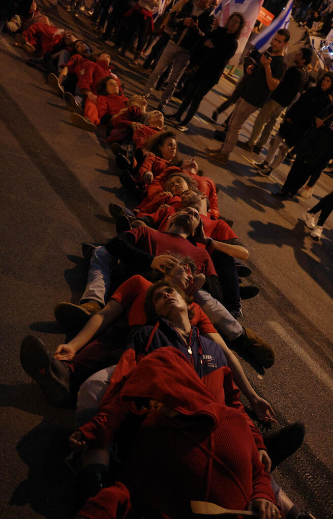 The Hand Mades Tale, were women reenact the ritual of the characters from Margret Atwood's novel of the same name.